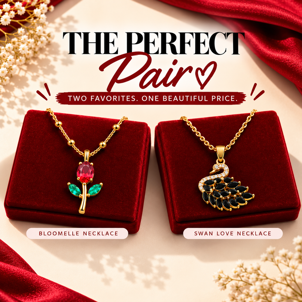 BLOOMELLE & SWAN NECKLACE BUNDLE