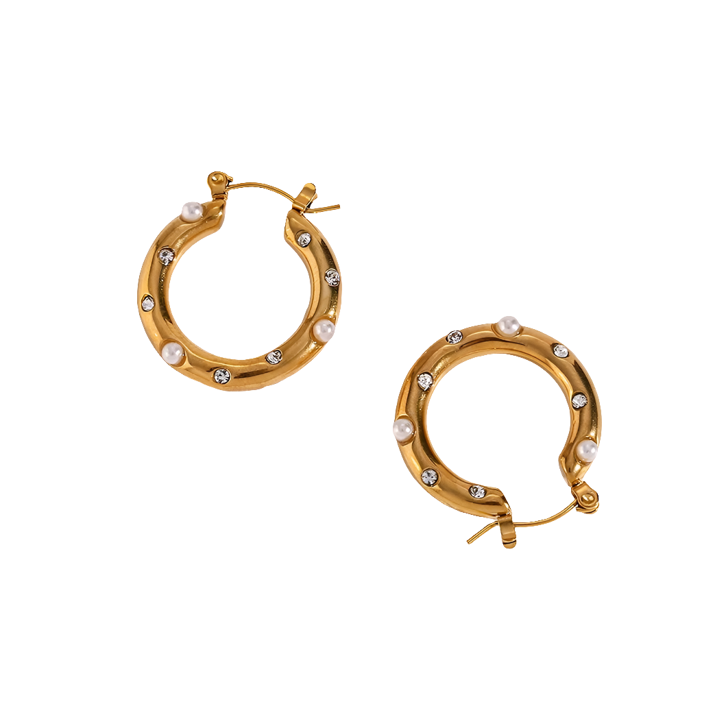 PEARL STUDDED EARRINGS