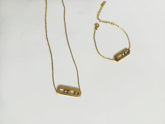 DANCING STONE NECKLACE & BRACELET SET