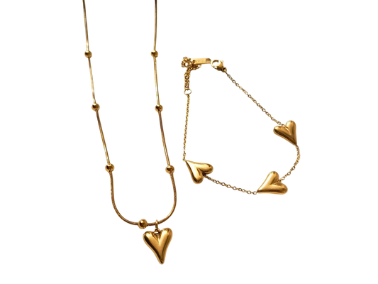 Heart Necklace Set