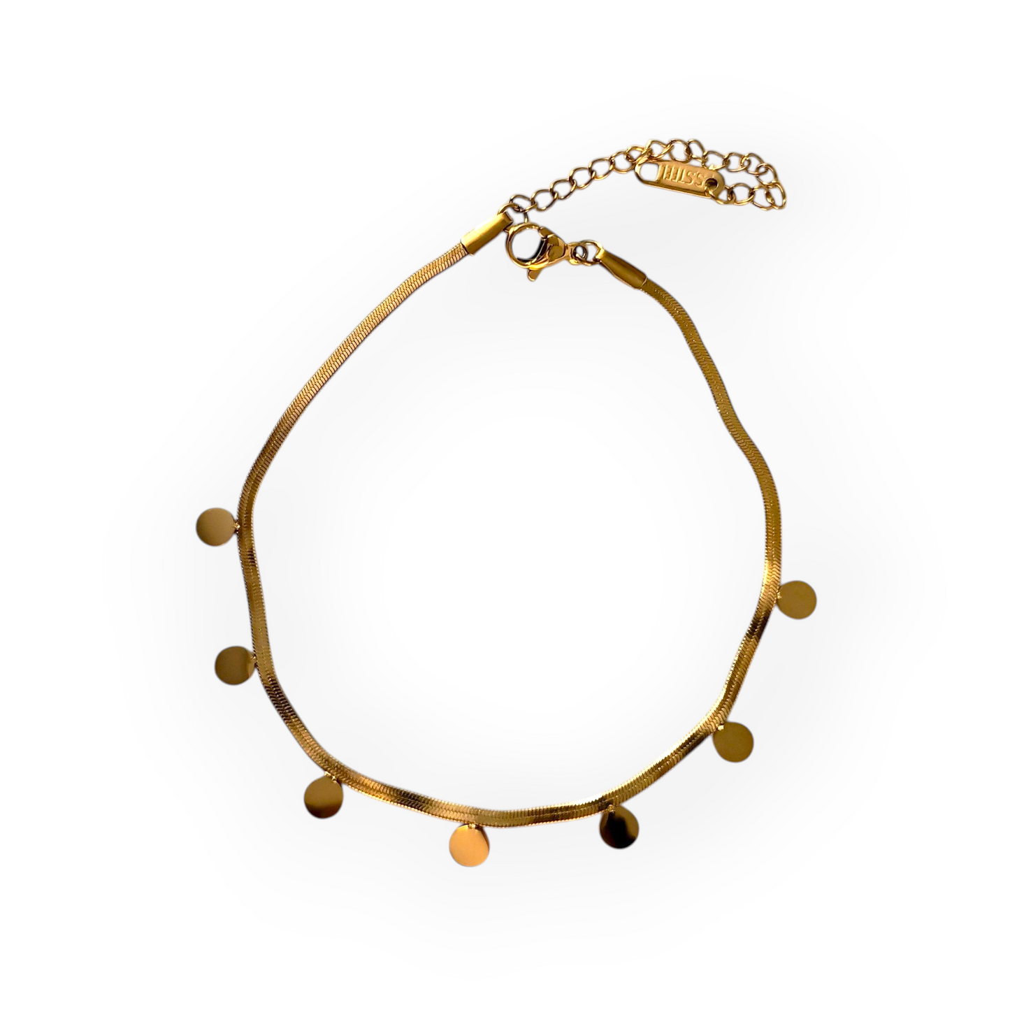 SNAKE CHAIN DISC ANKLET