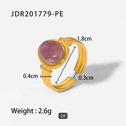 BROWN STONE RING ADJUSTABLE