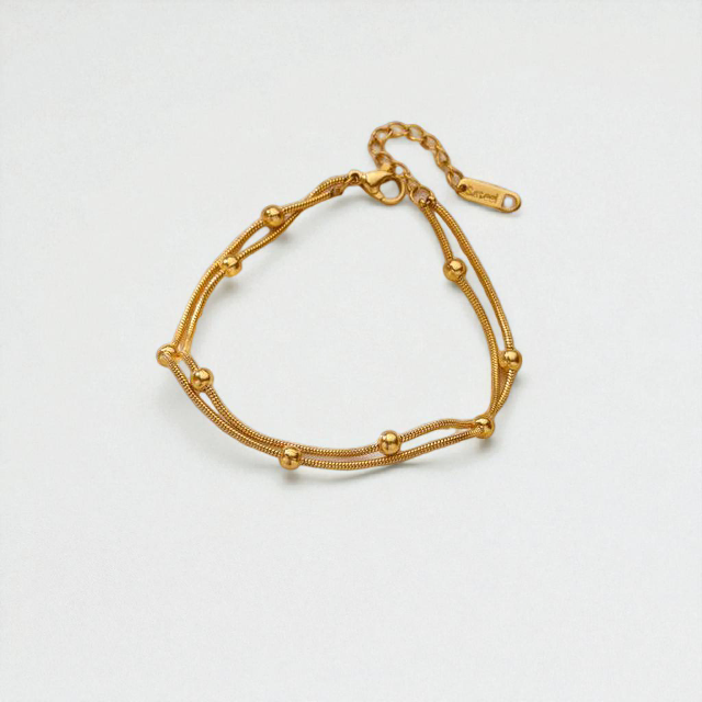 DOUBLE LAYER BEADED BRACELET