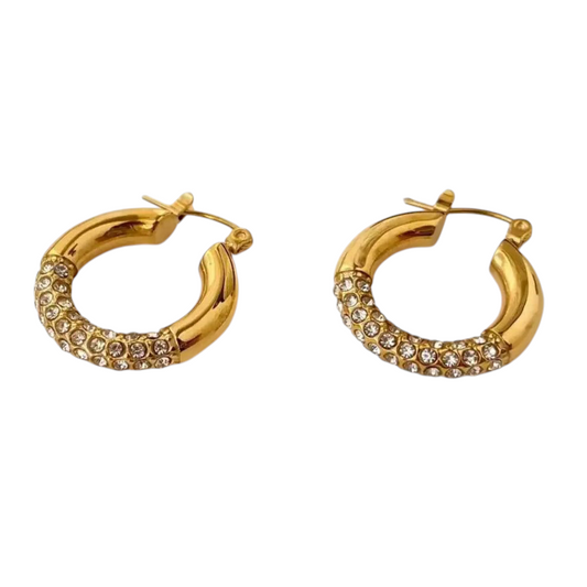 EMERALD HOOP EARRINGS