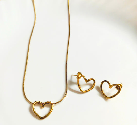 Heart Necklace Set