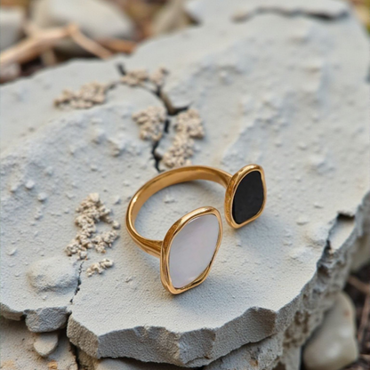DUAL STONE ADJUSTABLE RING