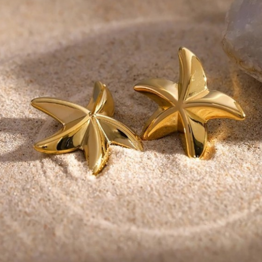 STARFISH  GOLD EARRINGS