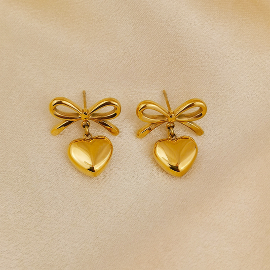 BOW HOOP EARRINGS