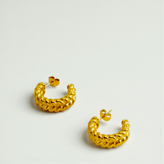 SPIRAL HOOP EARRINGS
