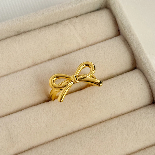 BOW GOLD RING