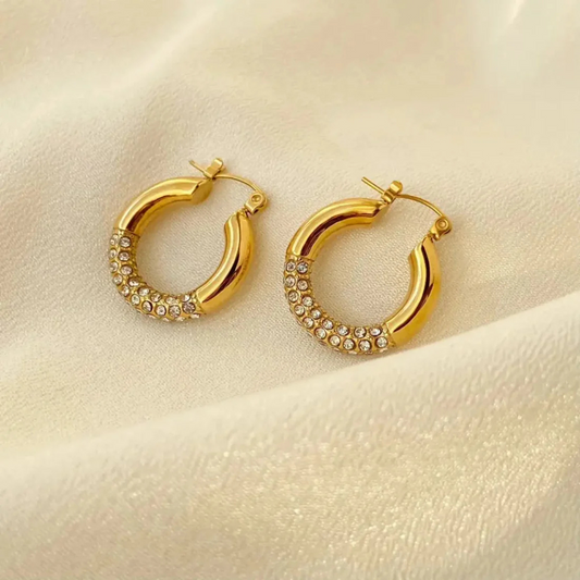 EMERALD HOOP EARRINGS