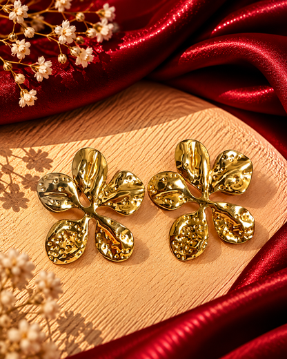 FLOWER GOLD EARRINGS