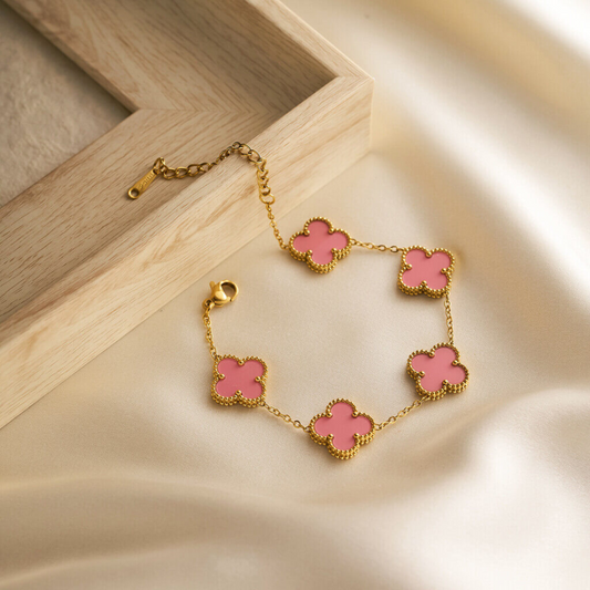PINK CLOVER BRACELET