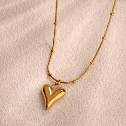 18K GOLD PLATED HEART NECKLACE
