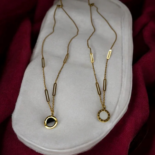 DOUBLE SIDE STONE NECKLACE