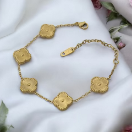 18K GOLD CLOVER BRACELET