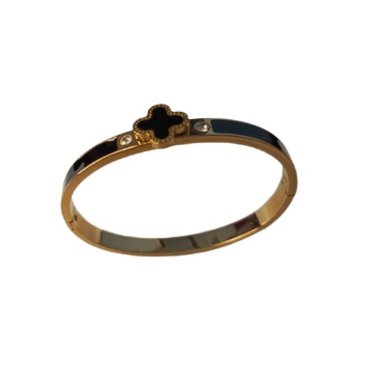 CLOVER BLACK BANGLE
