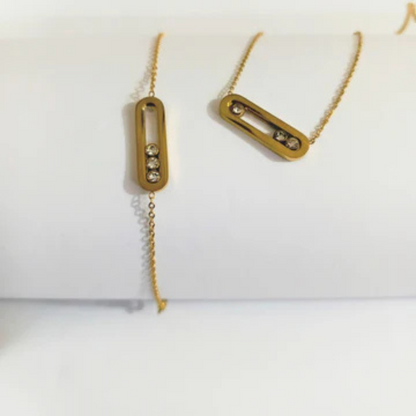 DANCING STONE NECKLACE & BRACELET SET