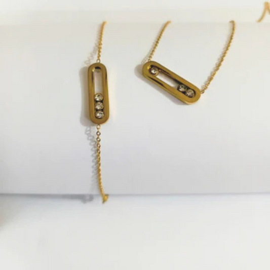 DANCING STONE NECKLACE & BRACELET SET