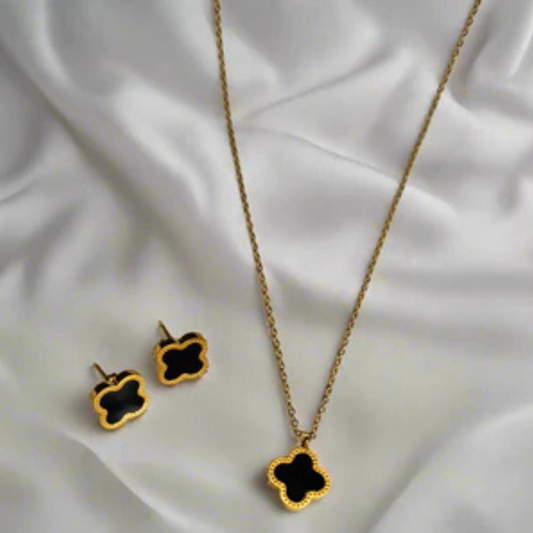 CLOVER FLOWER NECKLACE SET