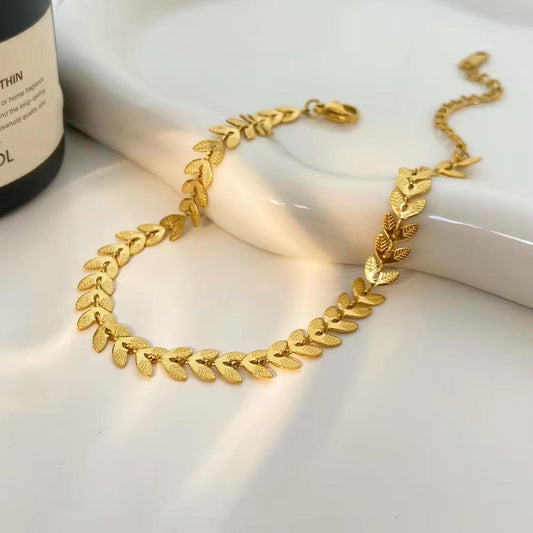 Leaf Bracelet - Stainless Steel - Anti Tarnishing