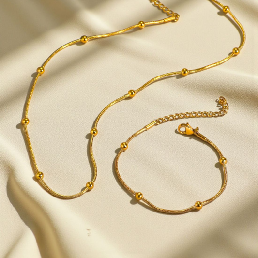 DOTTED BALL NECKLACE SET