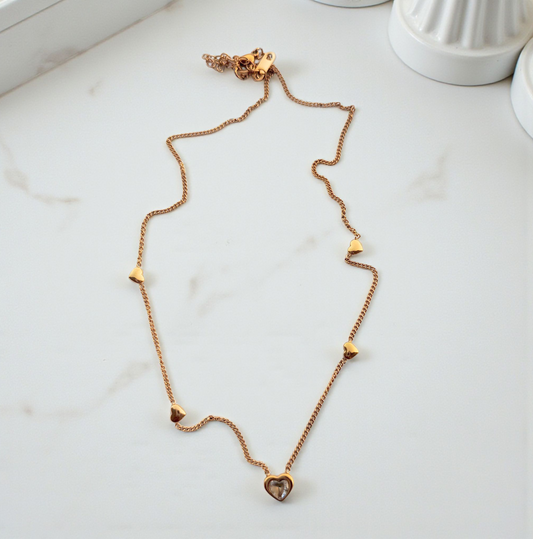 CRYSTAL HEART NECKLACE