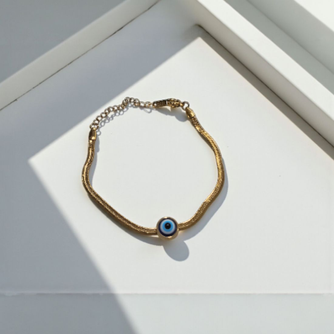 EVIL EYE SNAKECHAIN BRACELET