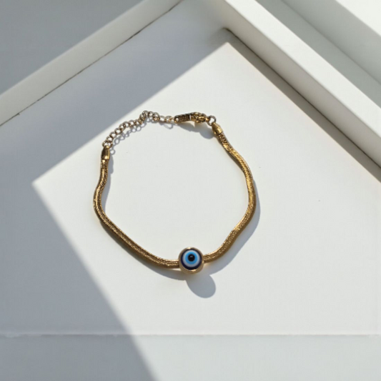 EVIL EYE SNAKECHAIN BRACELET