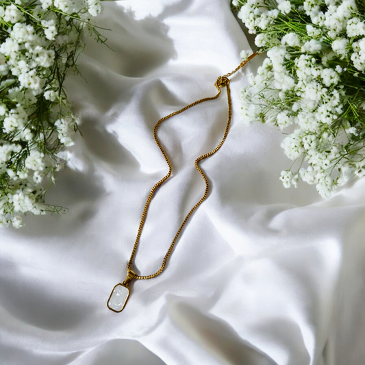 DUAL SIDE STONE NECKLACE