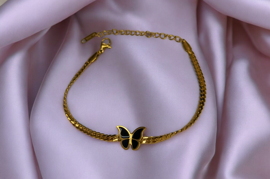 Butterfly Snake Chain Bracelet - Stainless Steel - Anti Tarnish