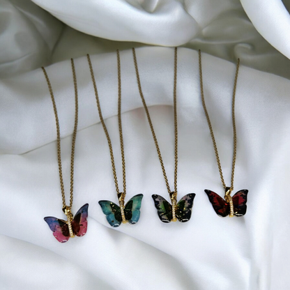 CRYSTAL BUTTERFLY NECKLACE
