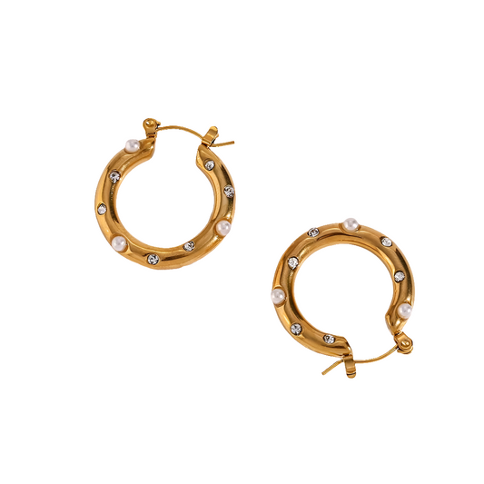 PEARL STUDDED EARRINGS