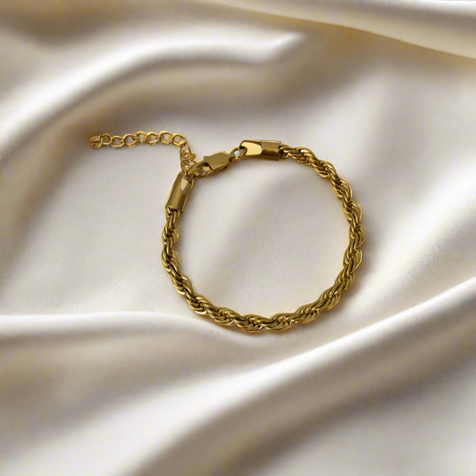 18K GOLD PLATED ROPE BRACELET