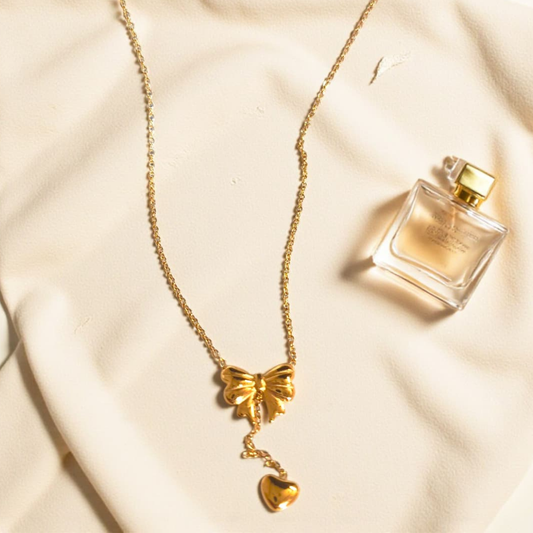 BOWKNOT HEART NECKLACE