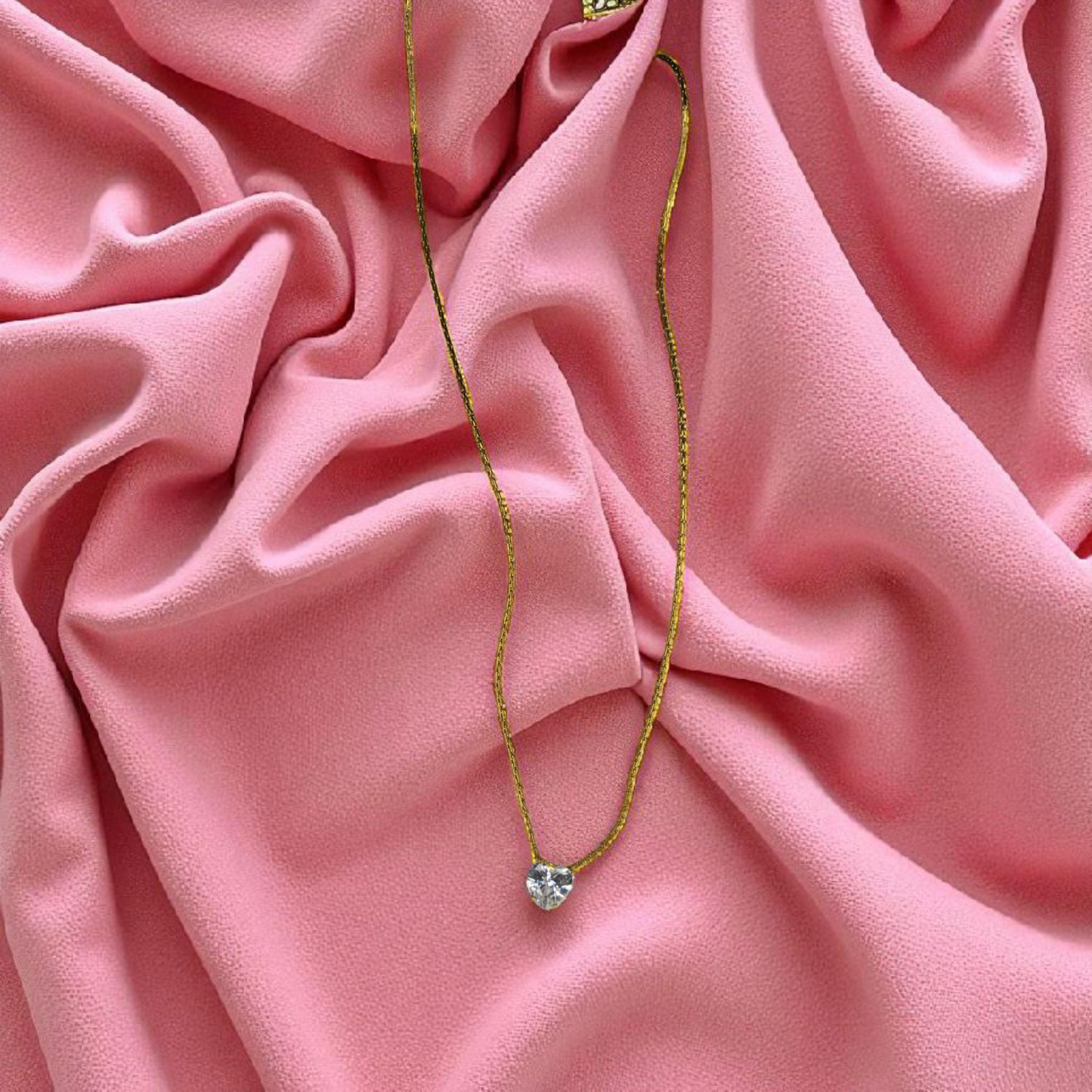 White Diamond Necklace - Tarnish Free - Water Resistant - Stainless Steel