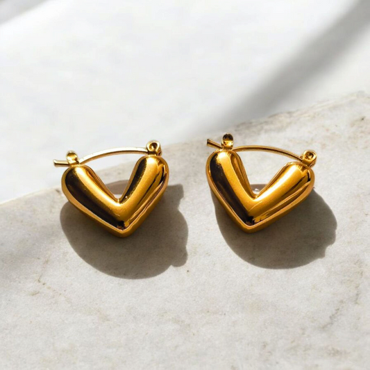 Heart Earrings - Stainless Steel - Anti Tarnishing