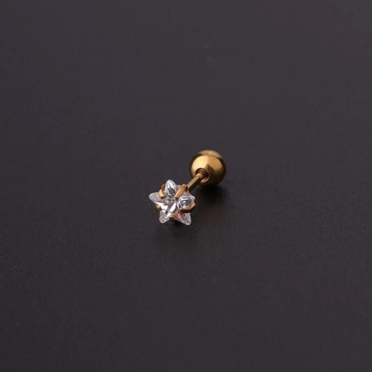 18k gold plated stainless steel nosepin by Efforro Pakistan. 