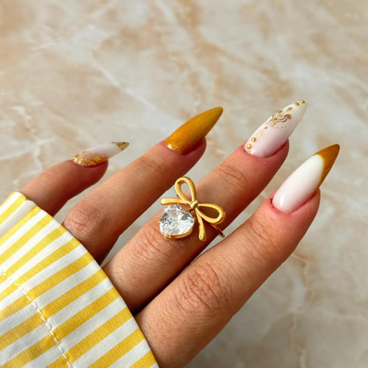 DIAMOND BOW ADJUSTABLE RING