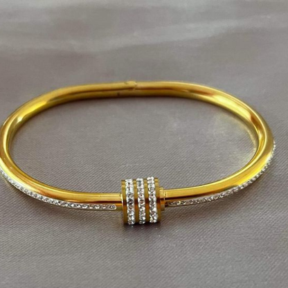 DIAMOND CYLINDER BANGLE