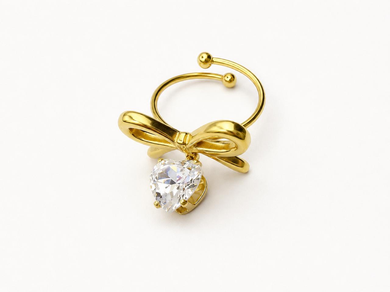DIAMOND BOW ADJUSTABLE RING