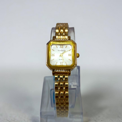 TIMEES WATCH WHITE DIAL TWO TONE