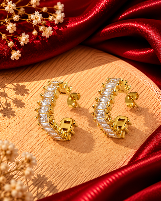 SQUARE DIAMOND EARRINGS