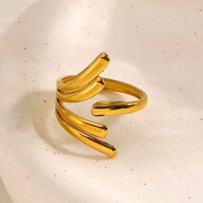 GEOMETRIC LINE ADJUSTABLE RING
