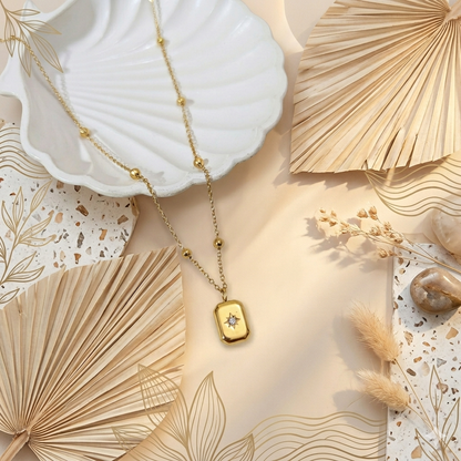 GOLDEN SUN BAR NECKLACE