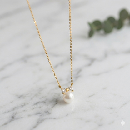 CRYSTAL BOW NECKLACE