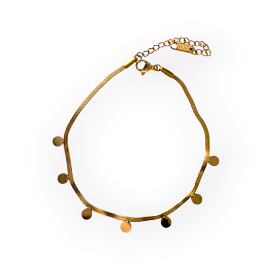SNAKE CHAIN DISC ANKLET