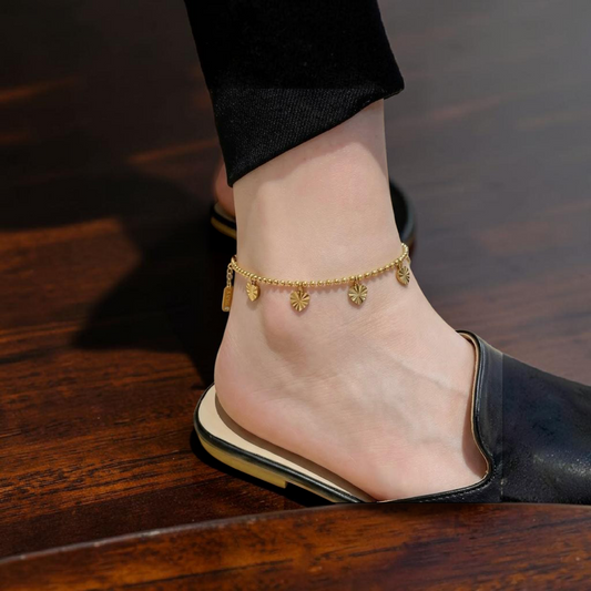 HEART COIN ANKLET