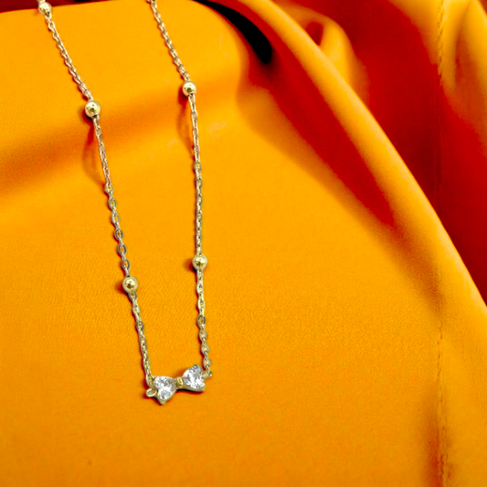 DIAMOND BOW NECKLACE