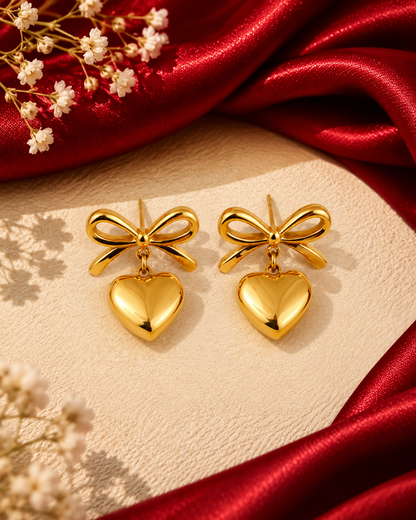 BOW HOOP EARRINGS